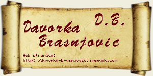 Davorka Brašnjović vizit kartica
